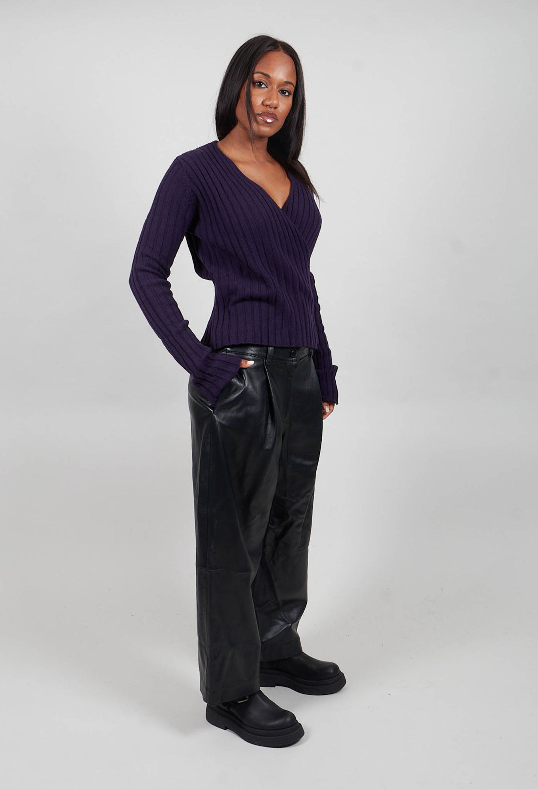 Maxim Leather Trousers in Black