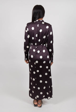 Loren Dress in Pois Grande Espresso