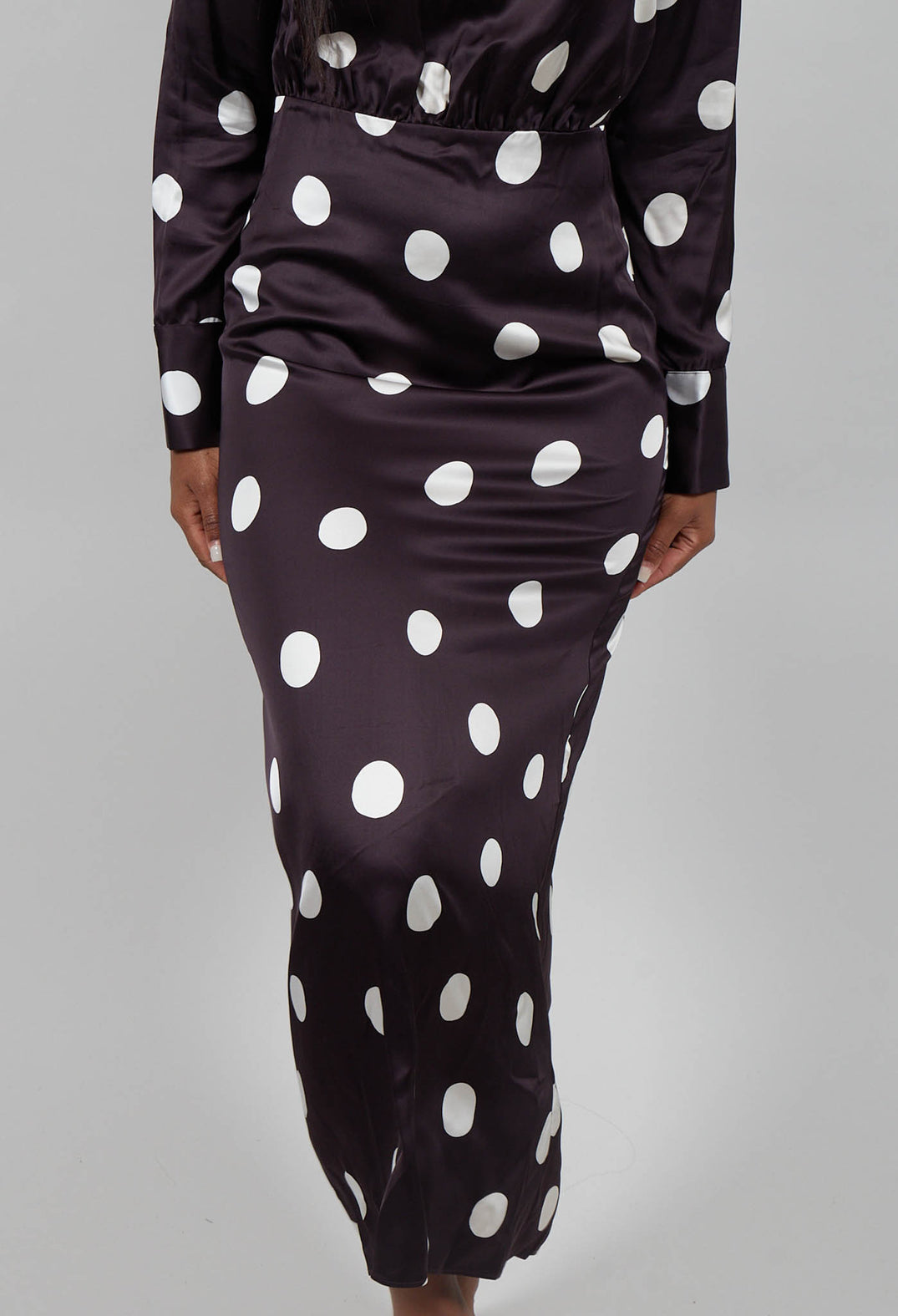 Loren Dress in Pois Grande Espresso