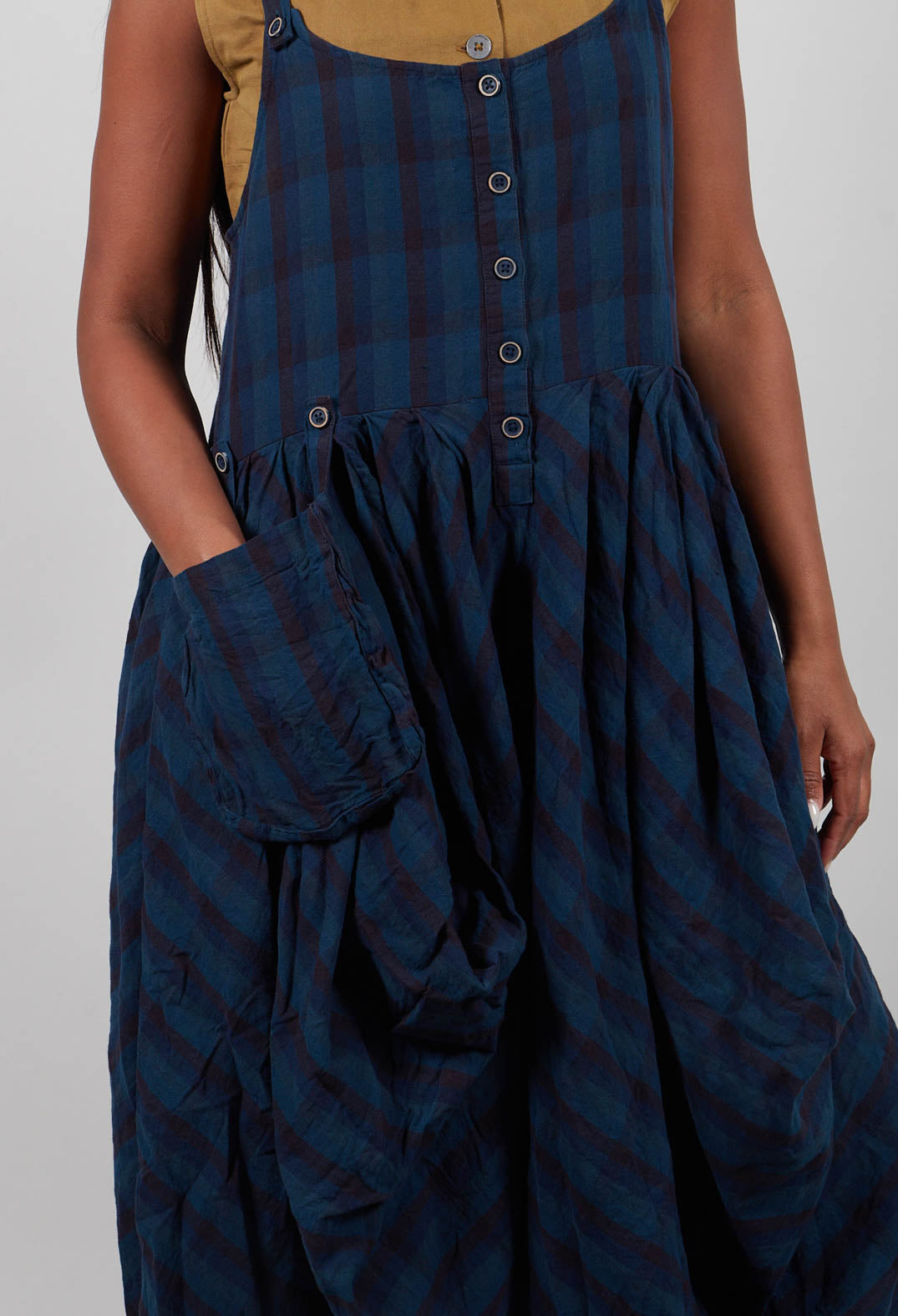 Kyra Jumpsuit in Blue Checked