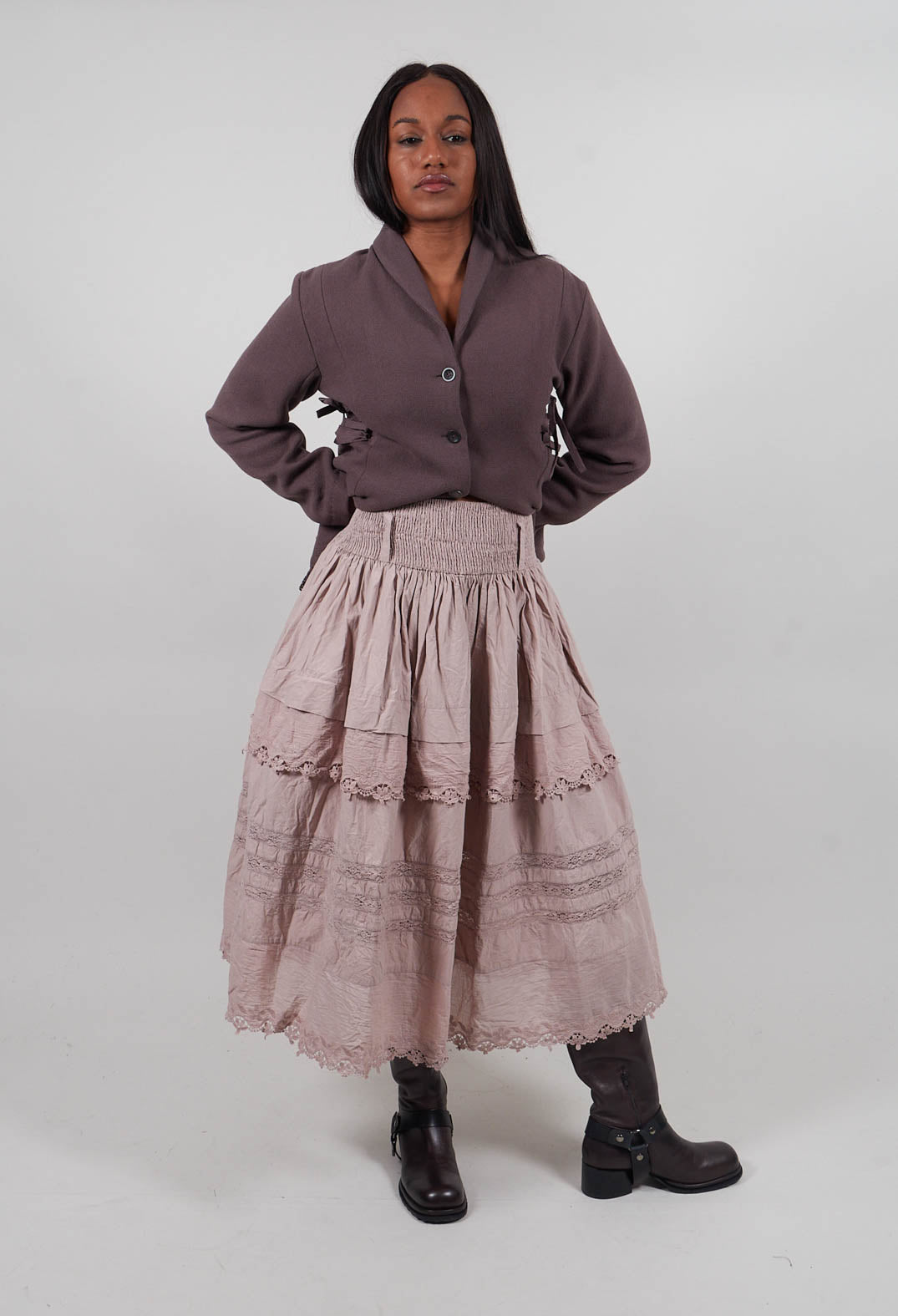 Fanny Skirt in Grey Mauve