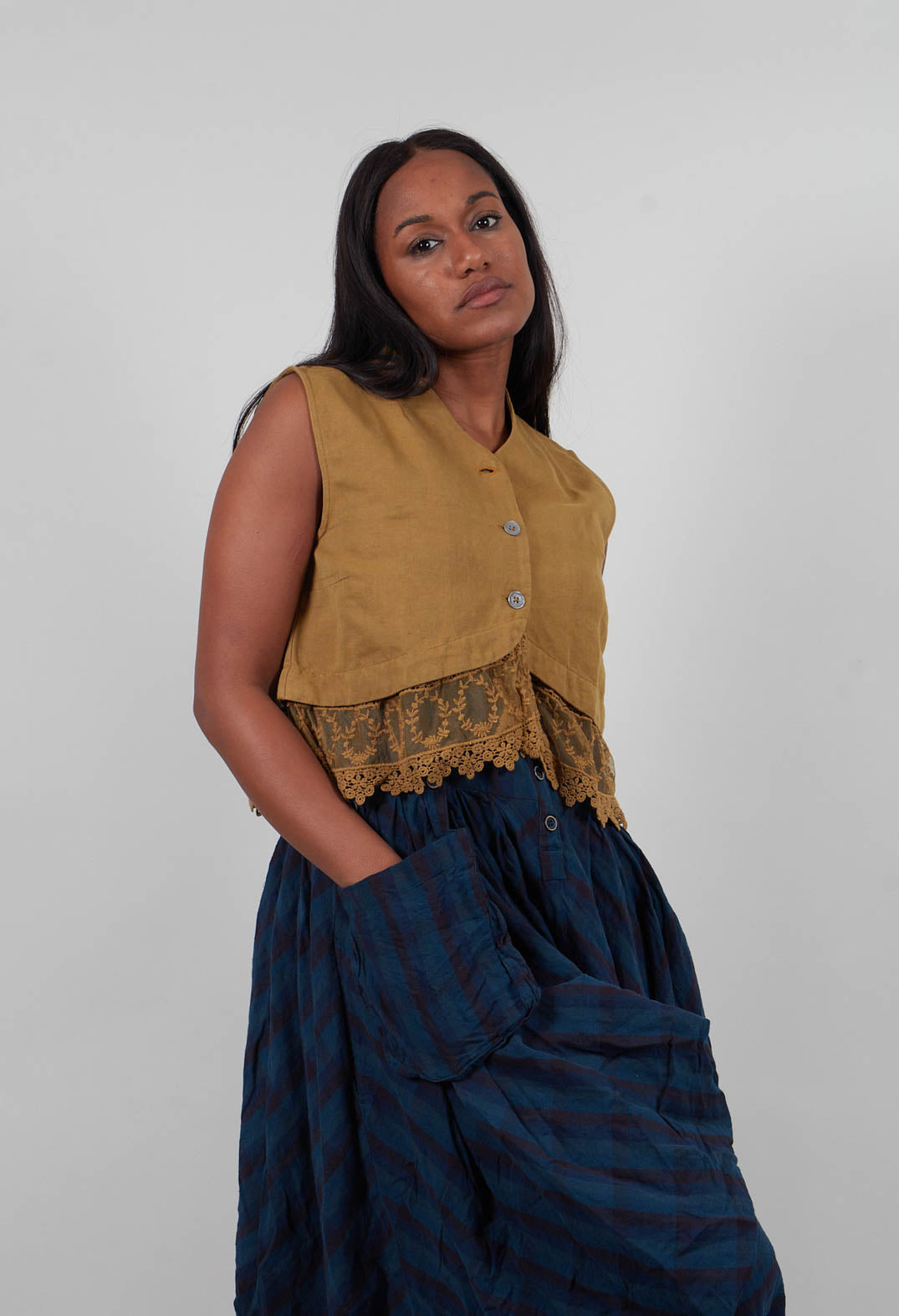 Olivia Waistcoat in Butternut