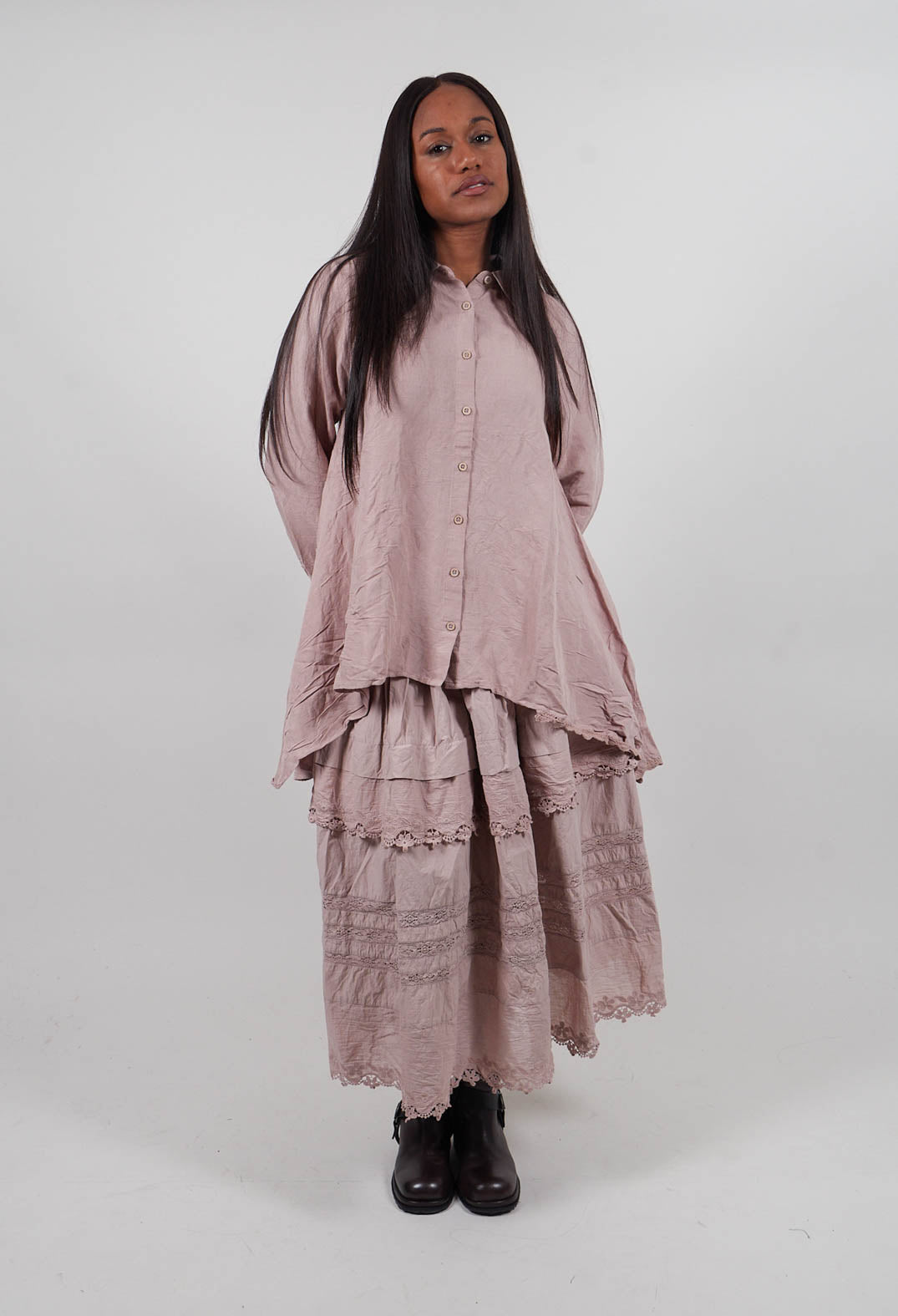 Fia Shirt in Grey Mauve