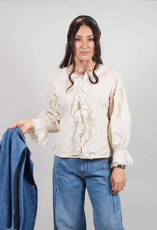 Dalia Shirt in Bone White