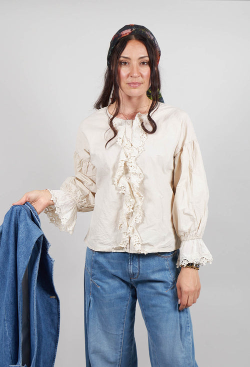 Dalia Shirt in Bone White