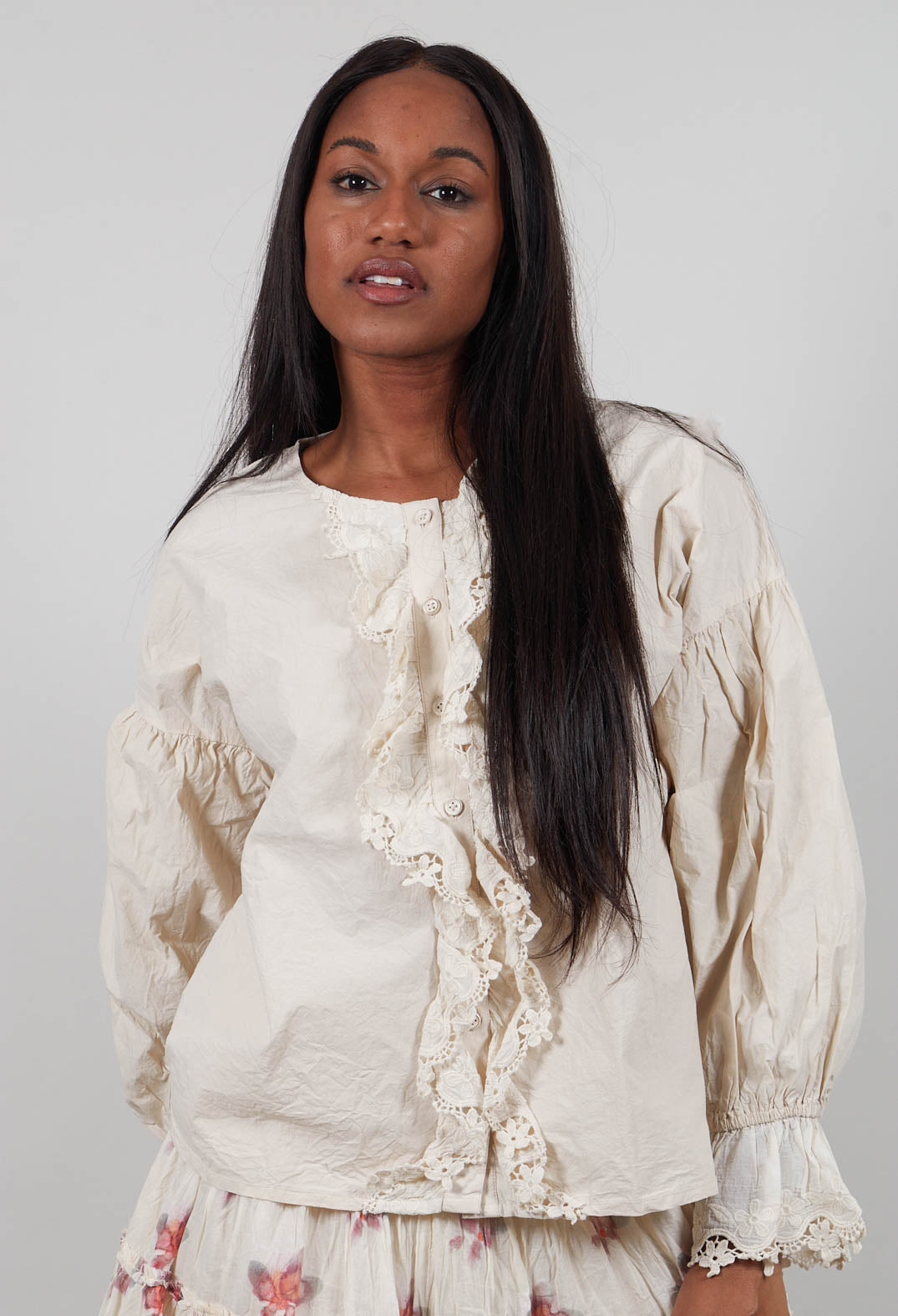Dalia Shirt in Bone White
