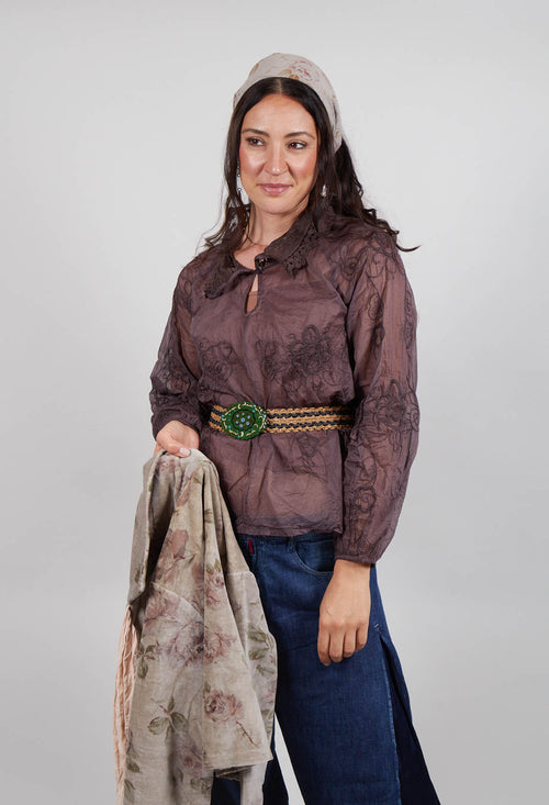 Rosa Blouse in Raisin