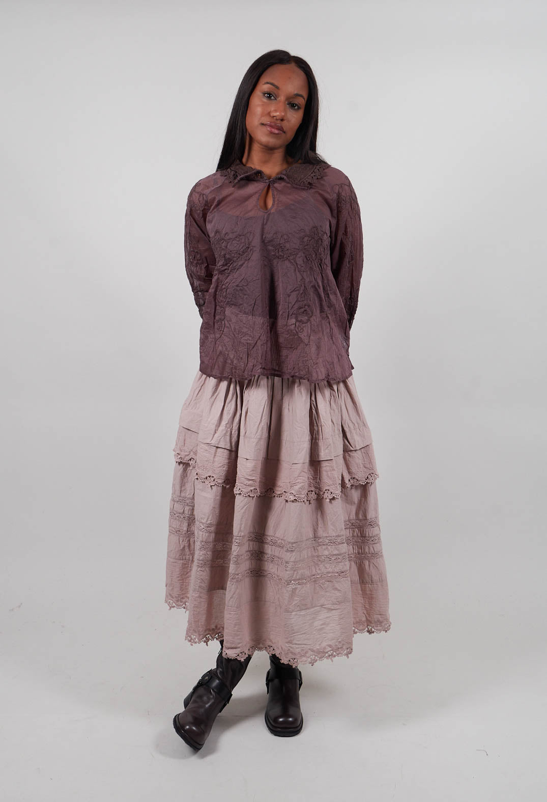 Rosa Blouse in Raisin