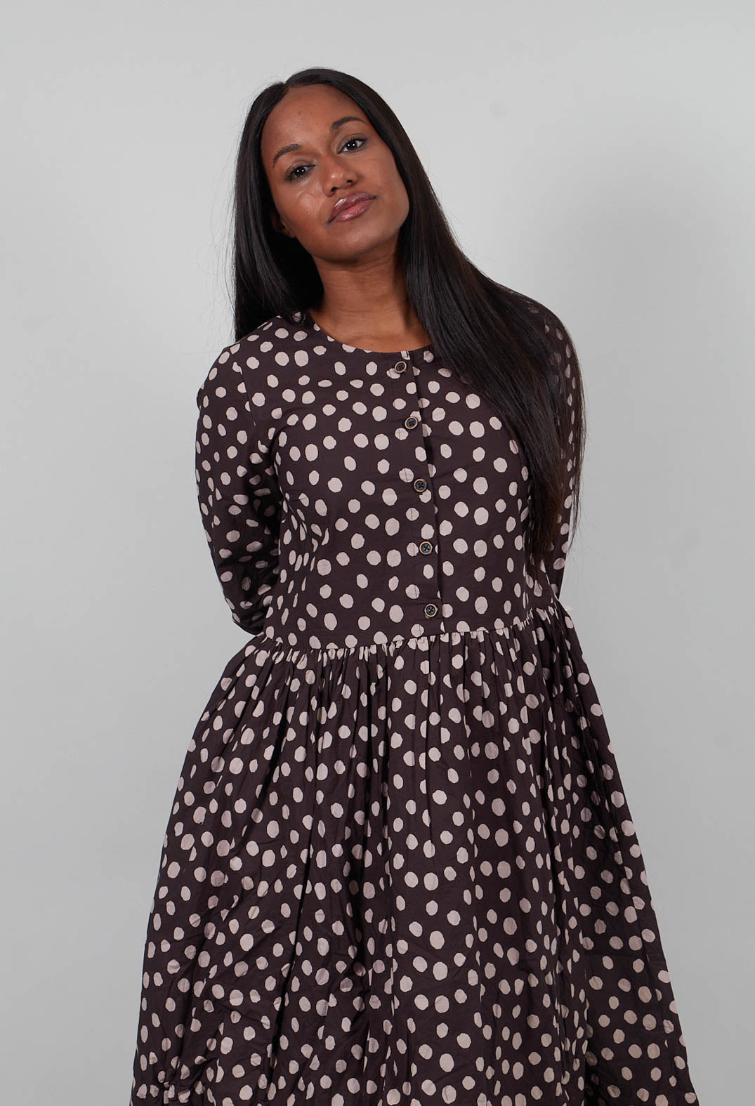 Klara Dres in Brown