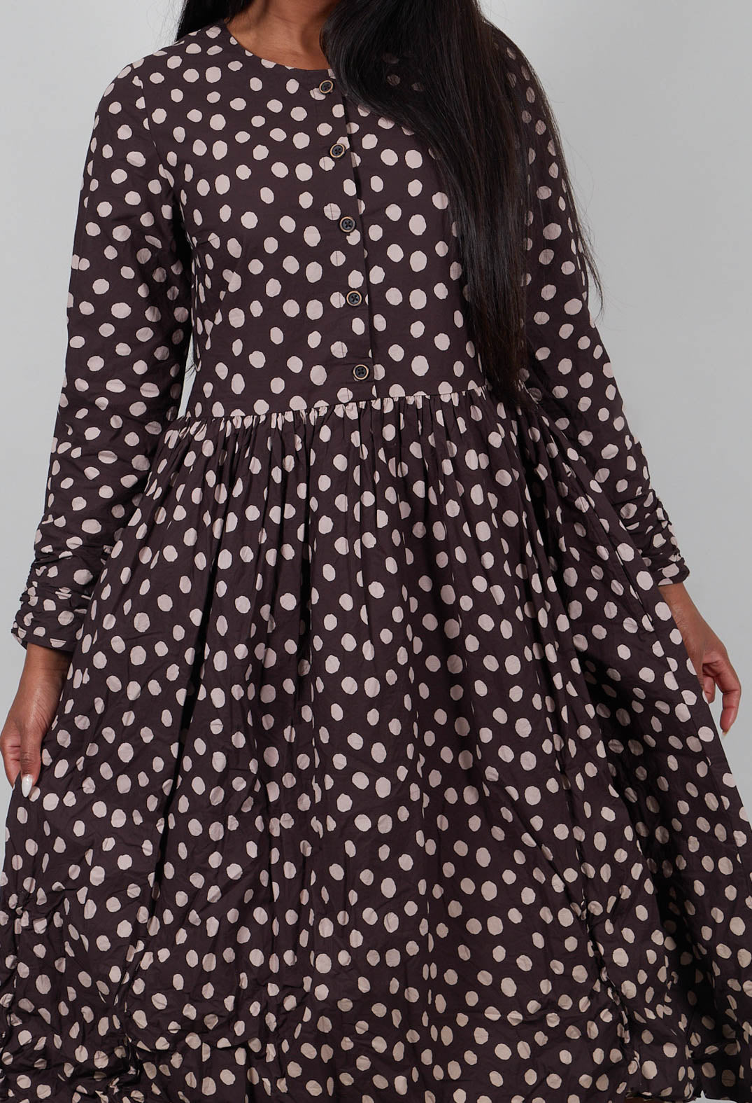 Klara Dres in Brown