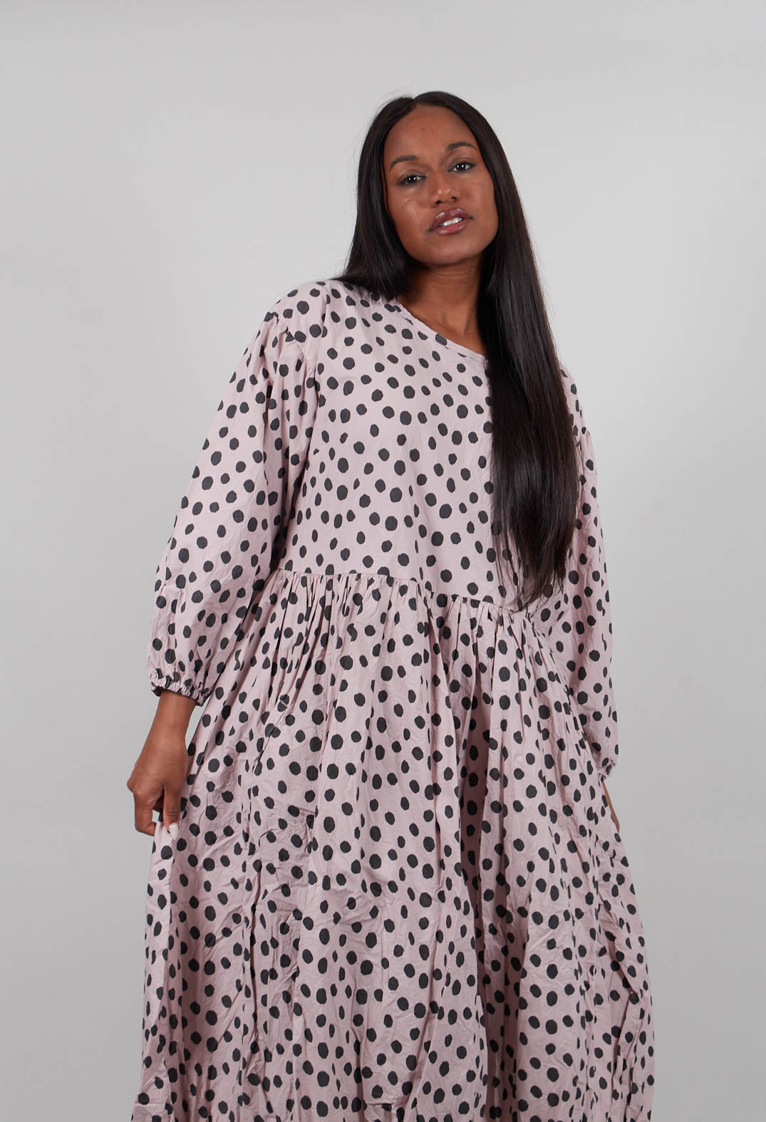 Bella Dress in Grey Mauve