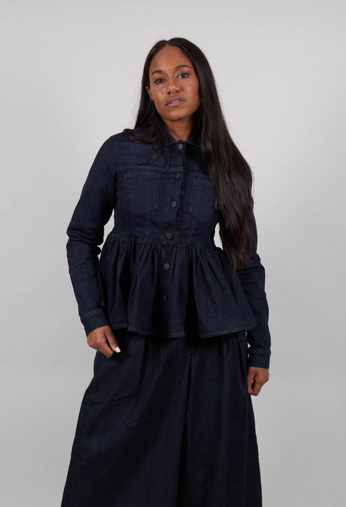 The Circle Denim Jacket in Dark Blue