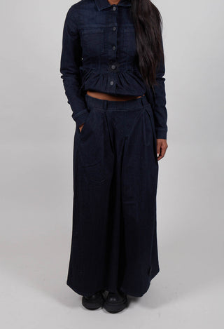 High Horizon Denim Trousers in Dark Blue