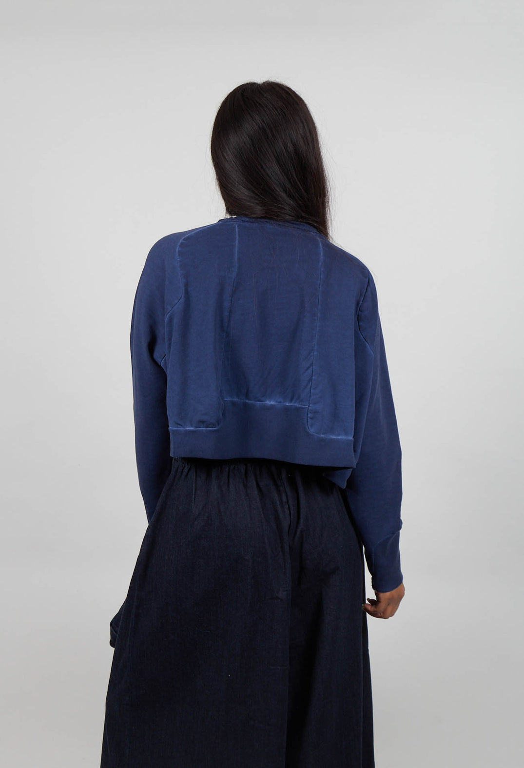 Short Short Sweatshirtshirt in Ocean Print