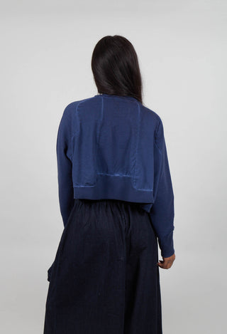 Short Short Sweatshirtshirt in Ocean Print
