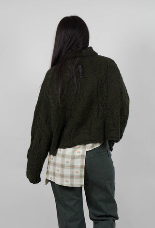 Cropped High Neck Jumper in Forest