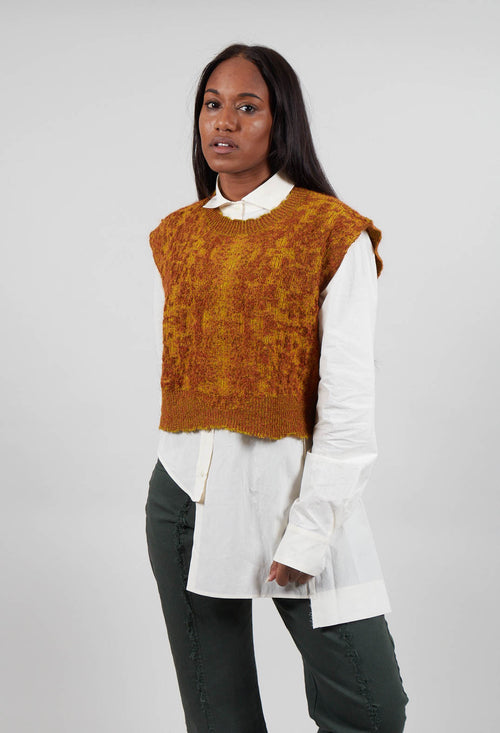 Top with Raw Edge in Pumpkin