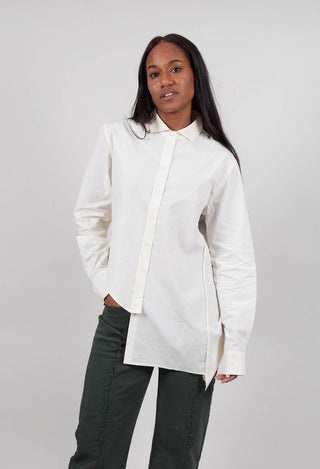 Asymetric Hem Shirt in Natural
