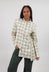 Asymetric Hem Shirt in Floral Plaid