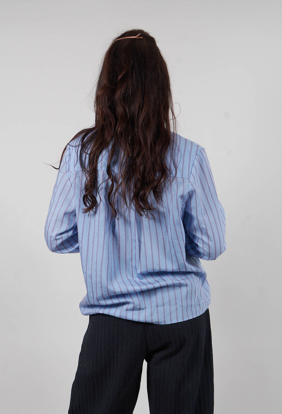 Amelia L Shirt in Azzurro Stripe
