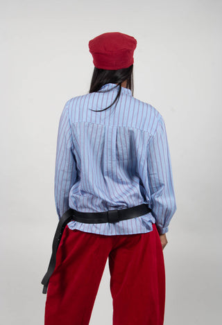 Amelia L Shirt in Azzurro Stripe