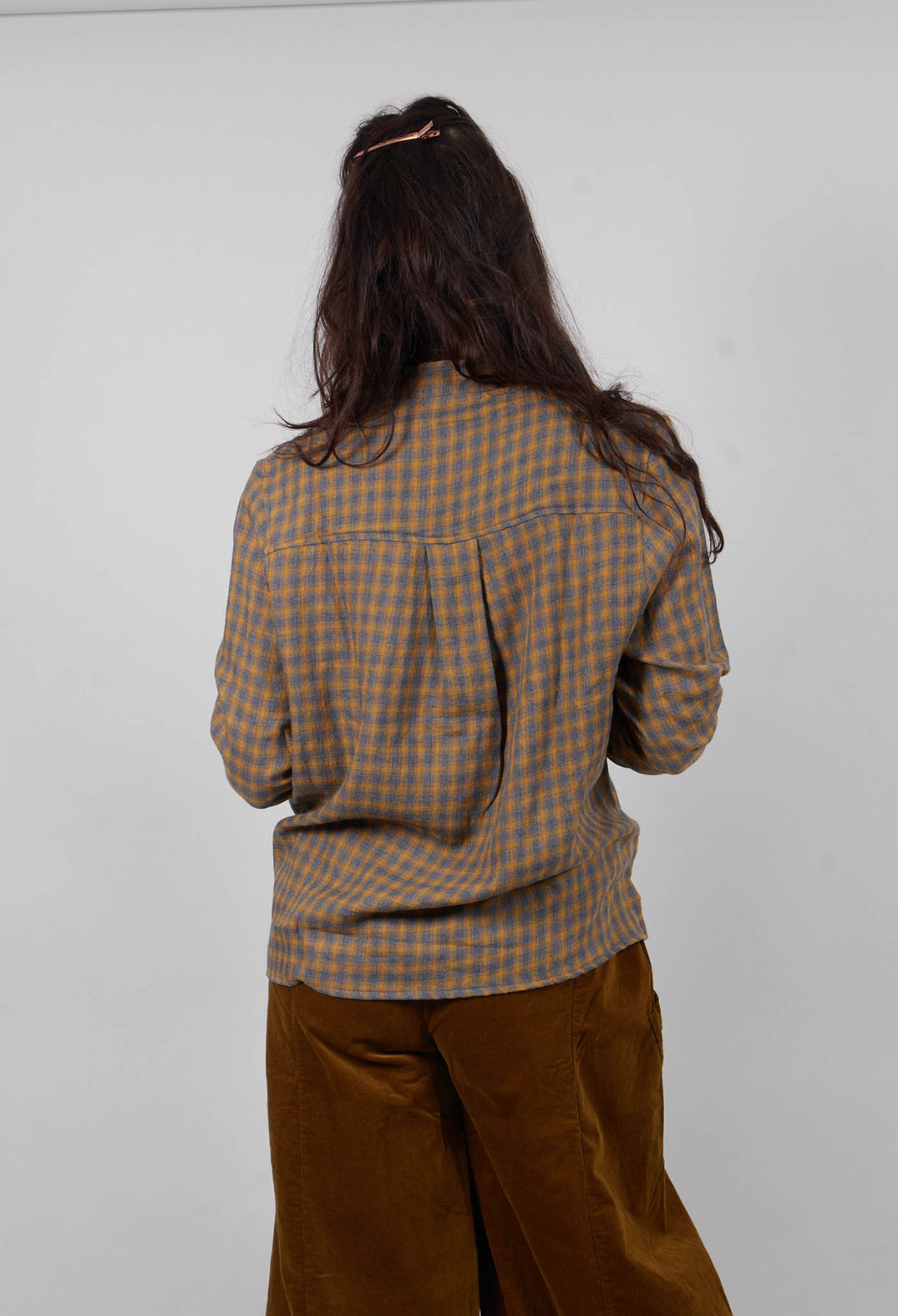 Amelia S Shirt in Caramello Check