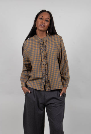 Amelia S Shirt in Caramello Check