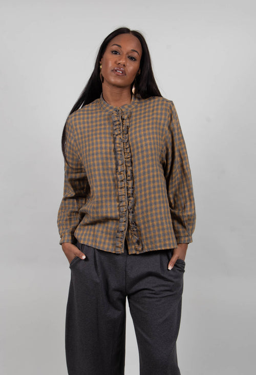 Amelia S Shirt in Caramello Check