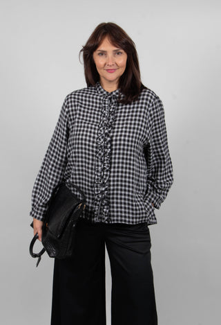 Amelia S Shirt in Nero Check