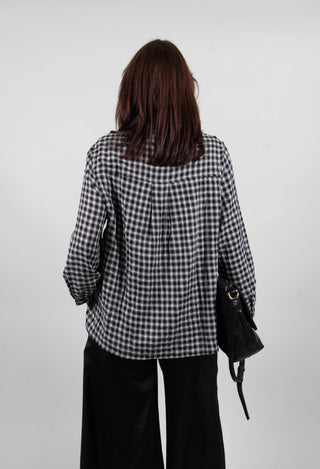 Amelia S Shirt in Nero Check