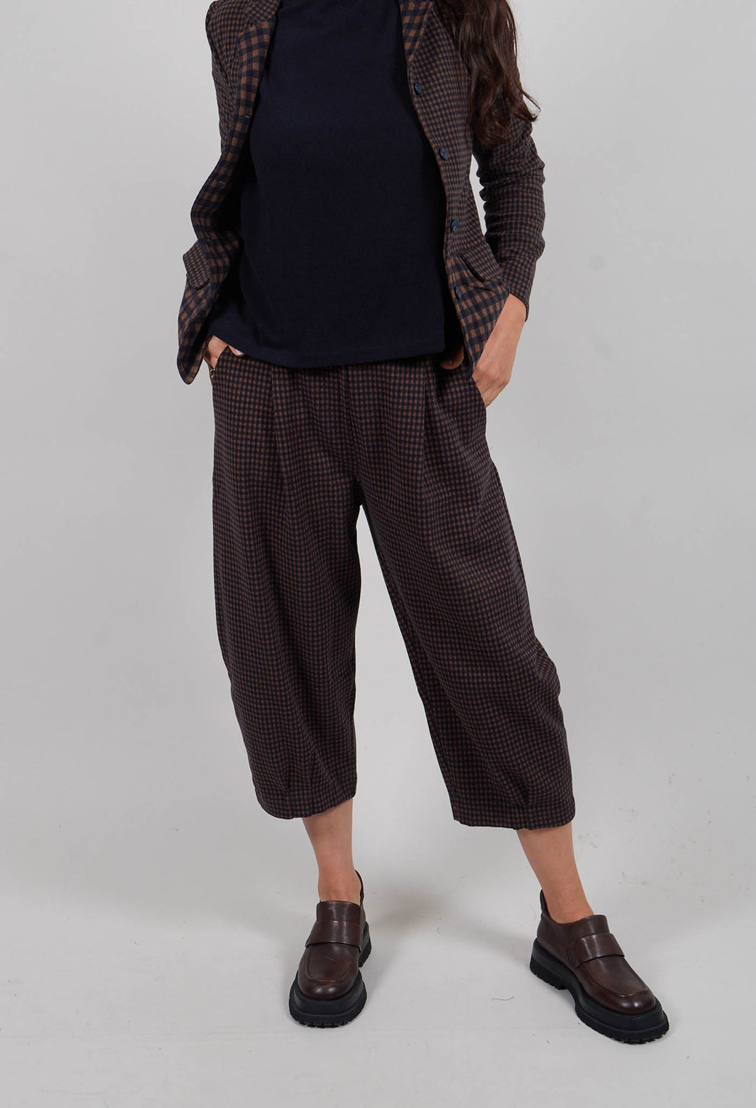 Bianco JQ Trousers in Notte Small Check