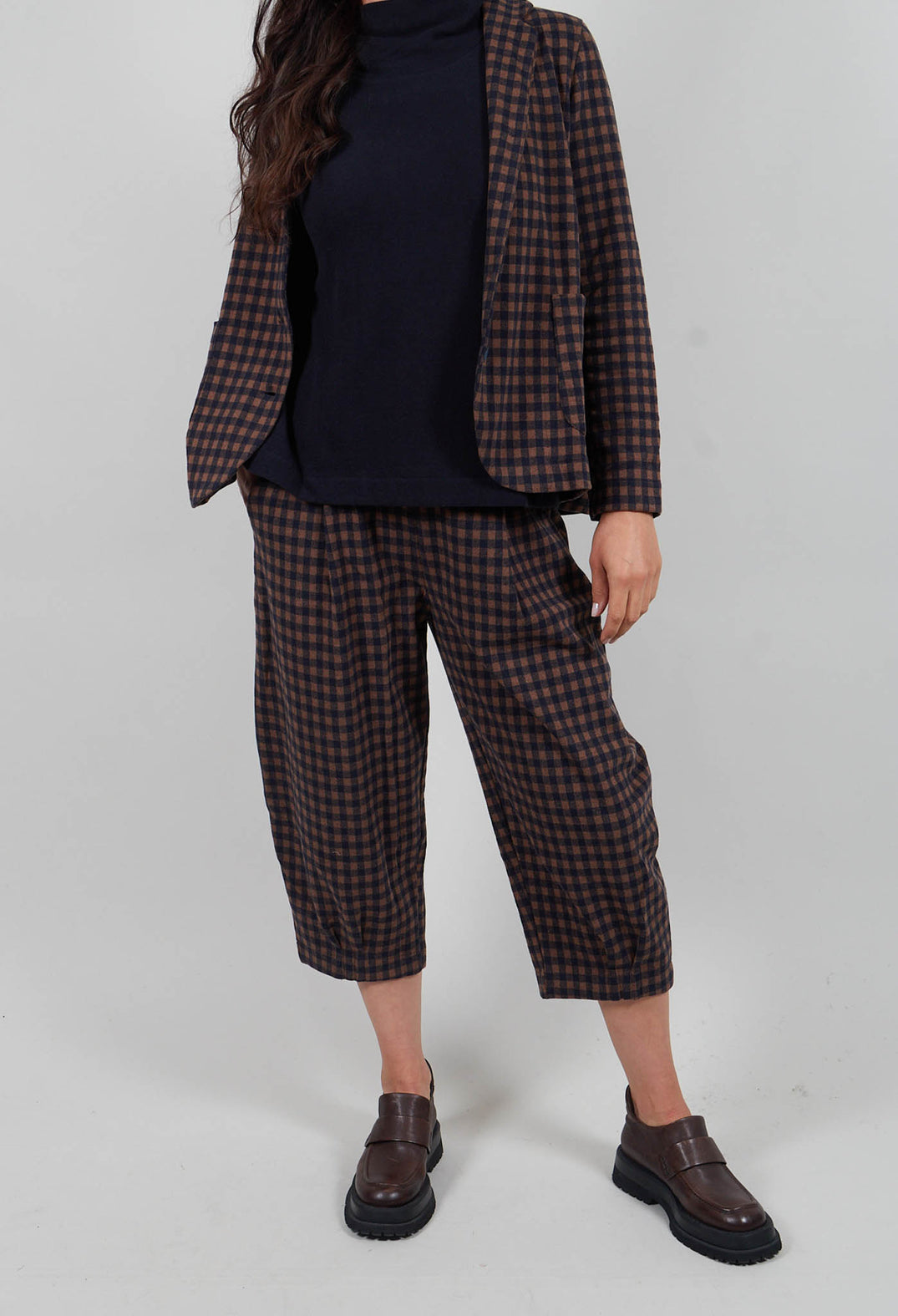 Bianco JQ Trousers in Notte Large Check