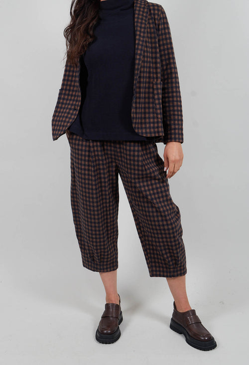 Bianco JQ Trousers in Notte Large Check