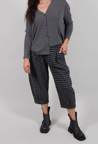 Bianco JQ Trousers in Grigio Large Check