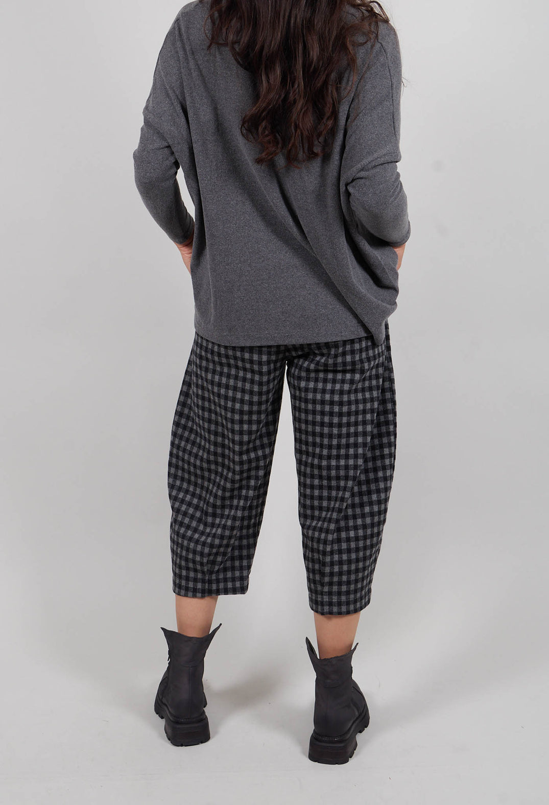 Bianco JQ Trousers in Grigio Large Check