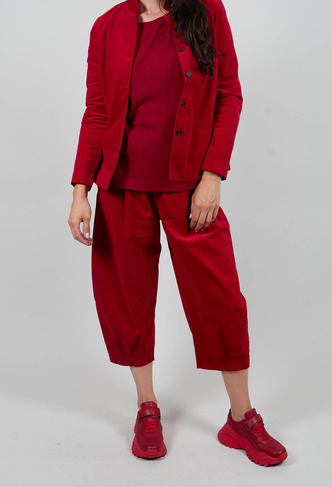 Bianco V Trousers in Rosso