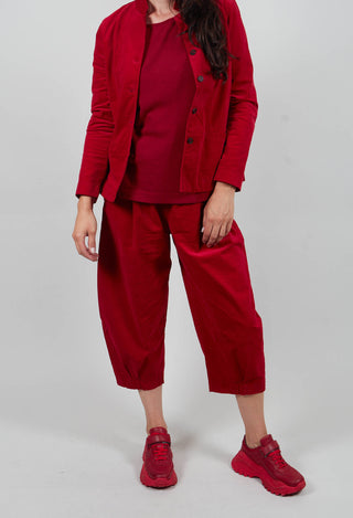 Bianco V Trousers in Rosso
