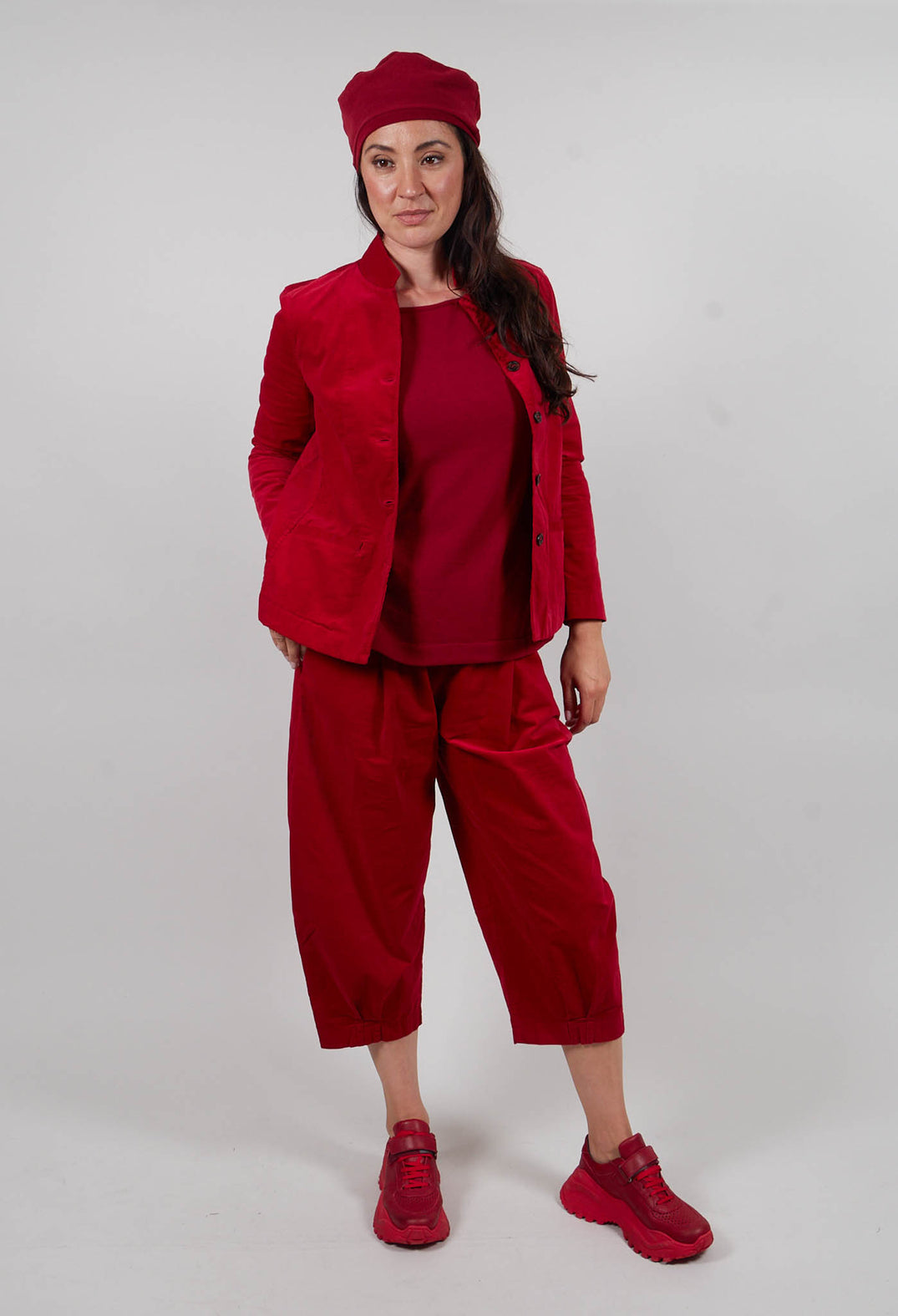 Bianco V Trousers in Rosso