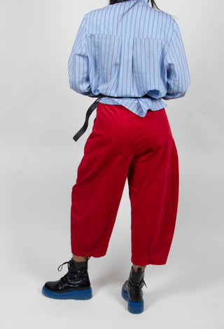 Bianco V Trousers in Rosso