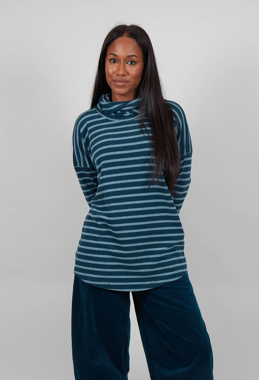 Bill Riga Jumper in Atlantic Wide Stripe