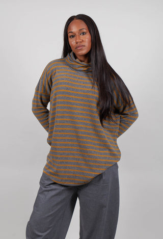 Bill Riga Jumper in Grigio Wide Stripe