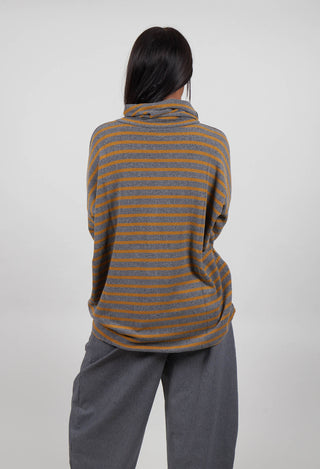 Bill Riga Jumper in Grigio Wide Stripe