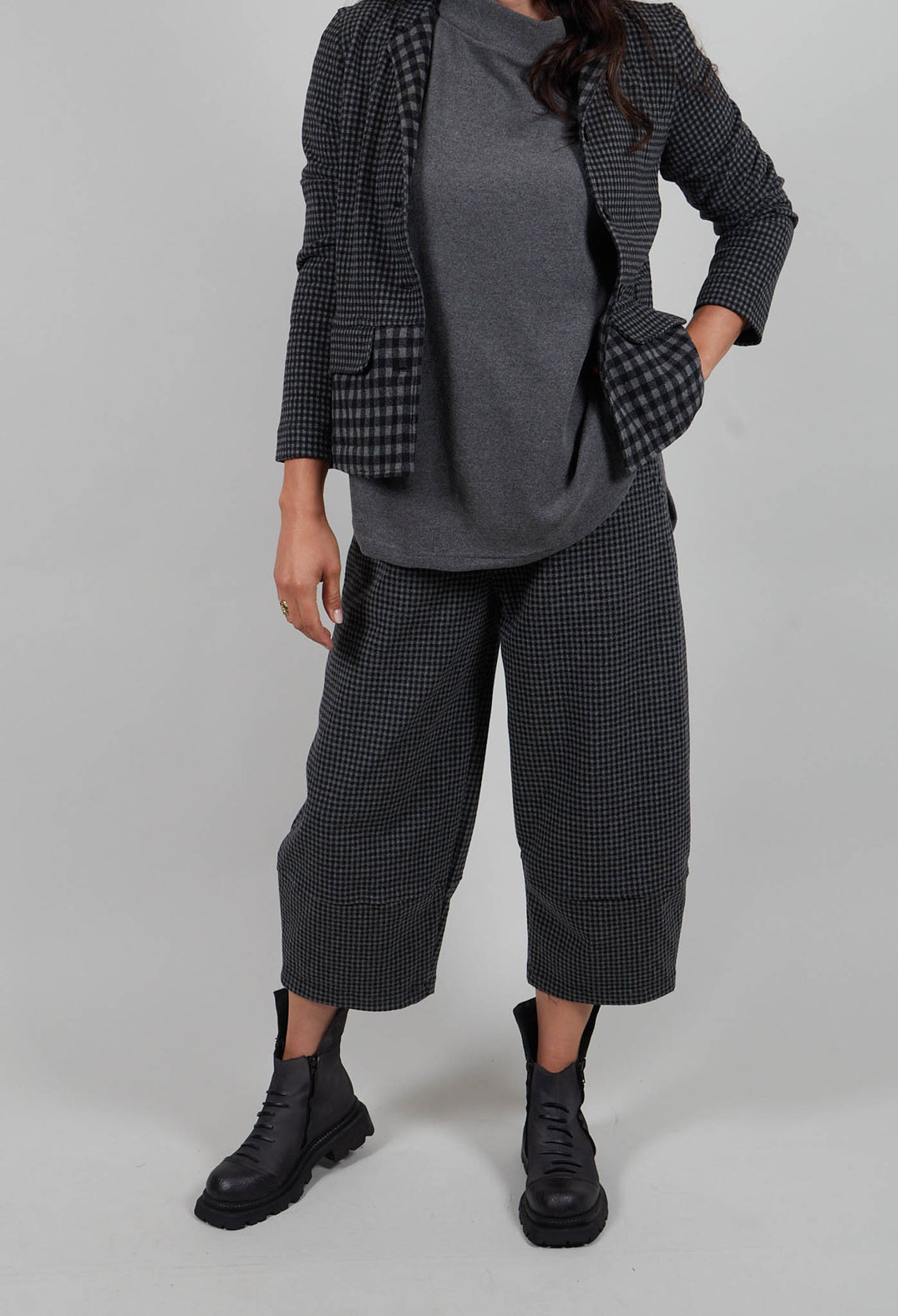 Bimira Trousers in Grigio Small Check