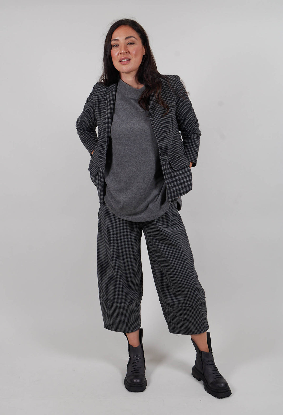 Bimira Trousers in Grigio Small Check
