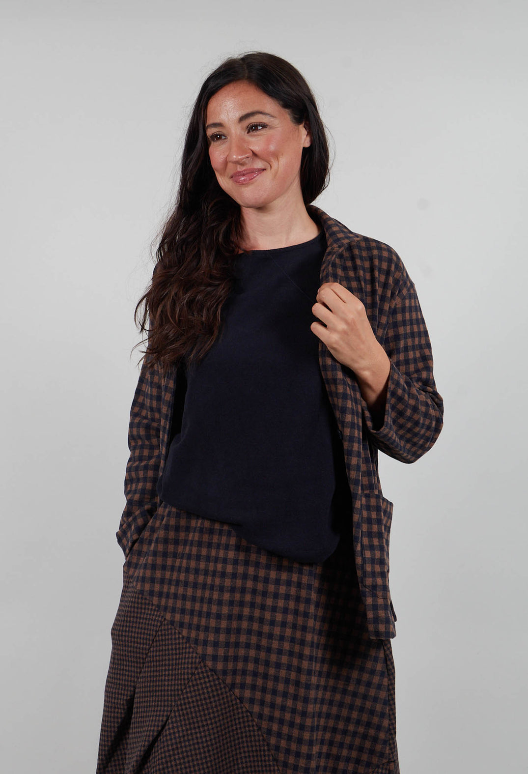Cereale JQ Jacket in Notte Large Check