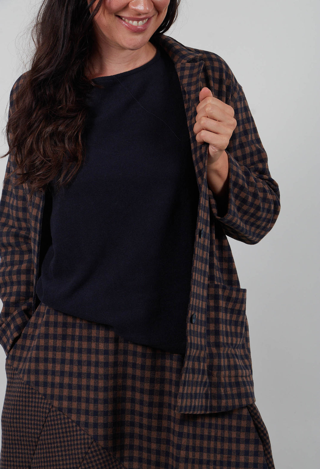 Cereale JQ Jacket in Notte Large Check