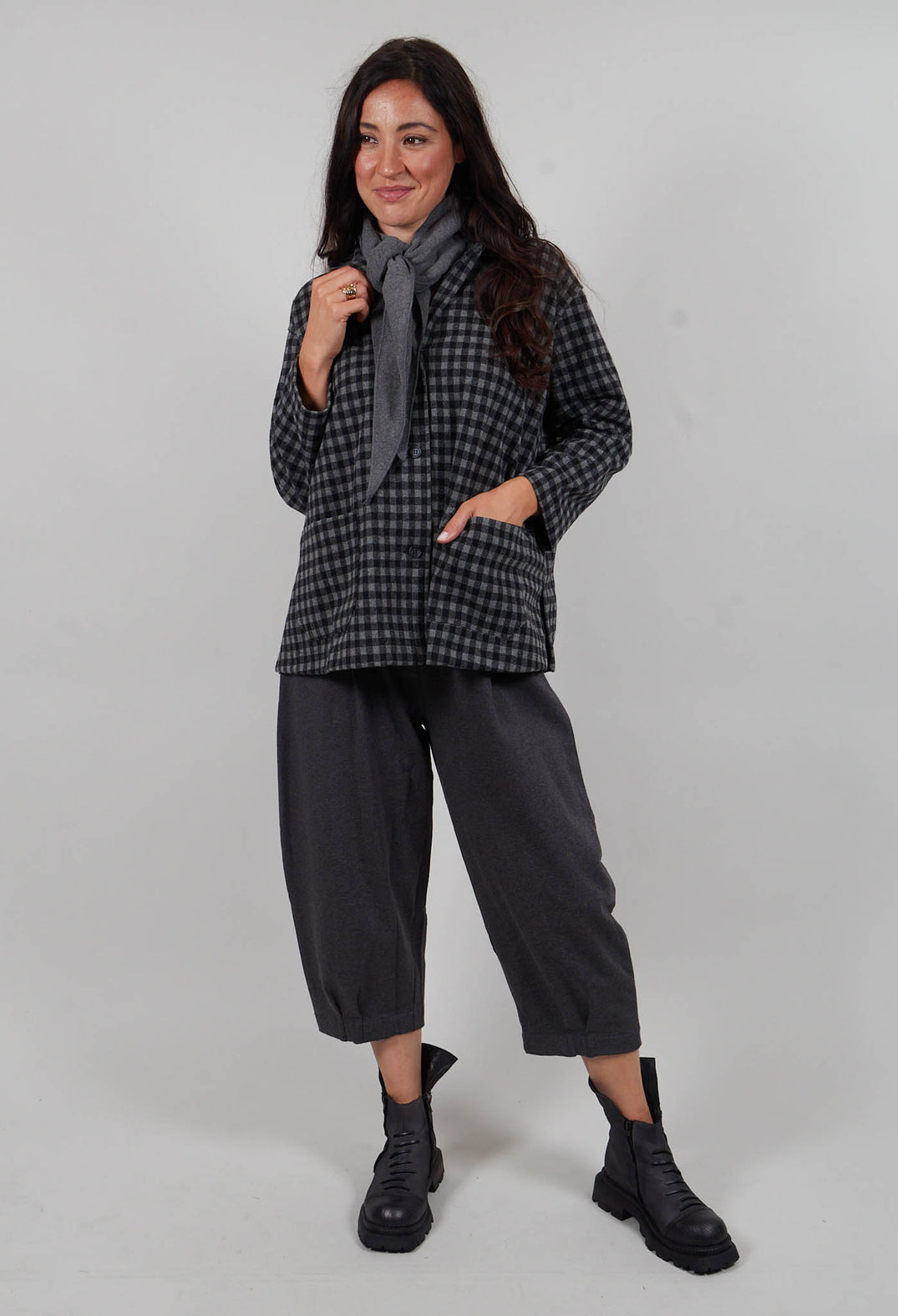 Cereale JQ Jacket in Grigio Large Check