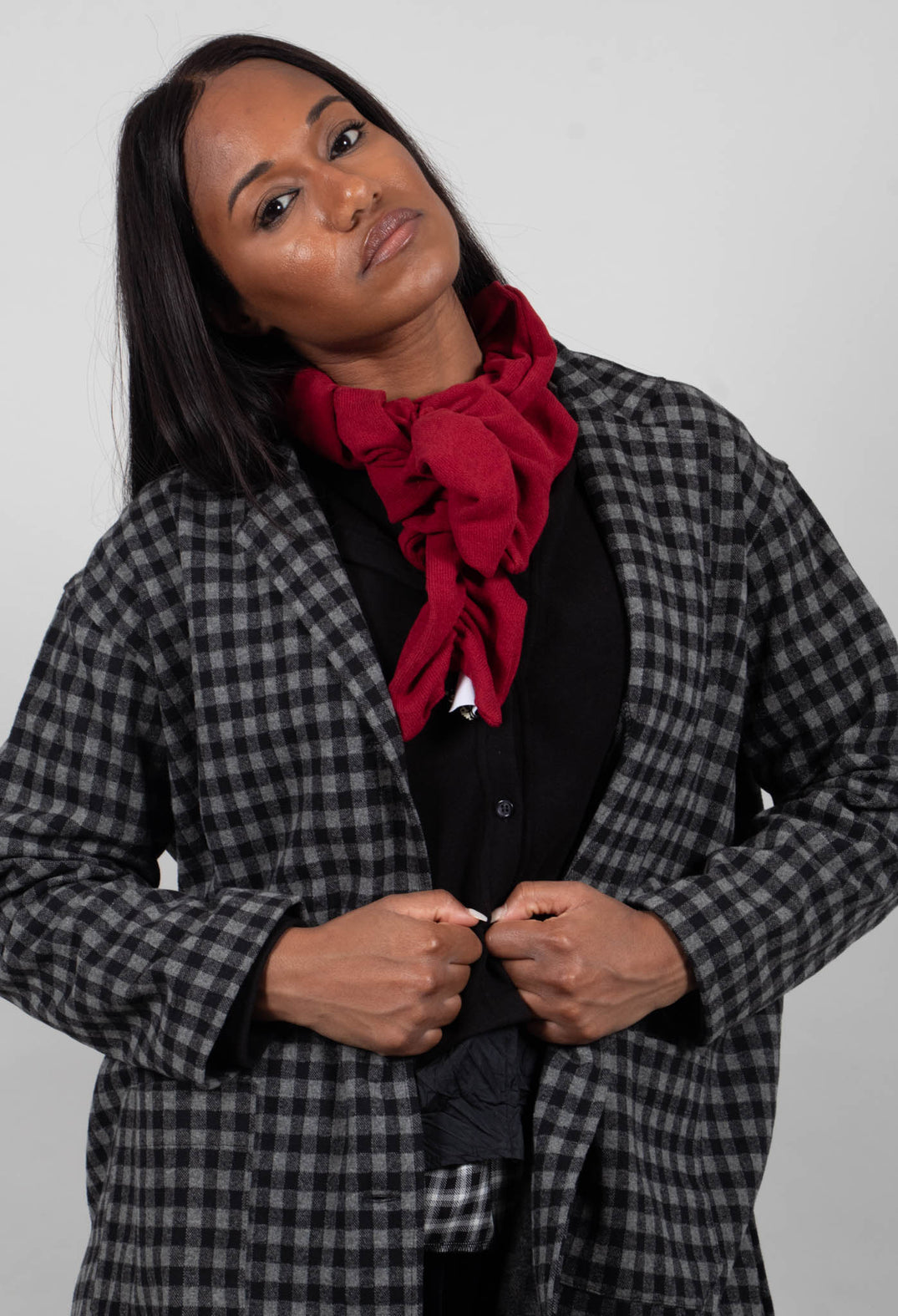Cereale JQ Jacket in Grigio Large Check