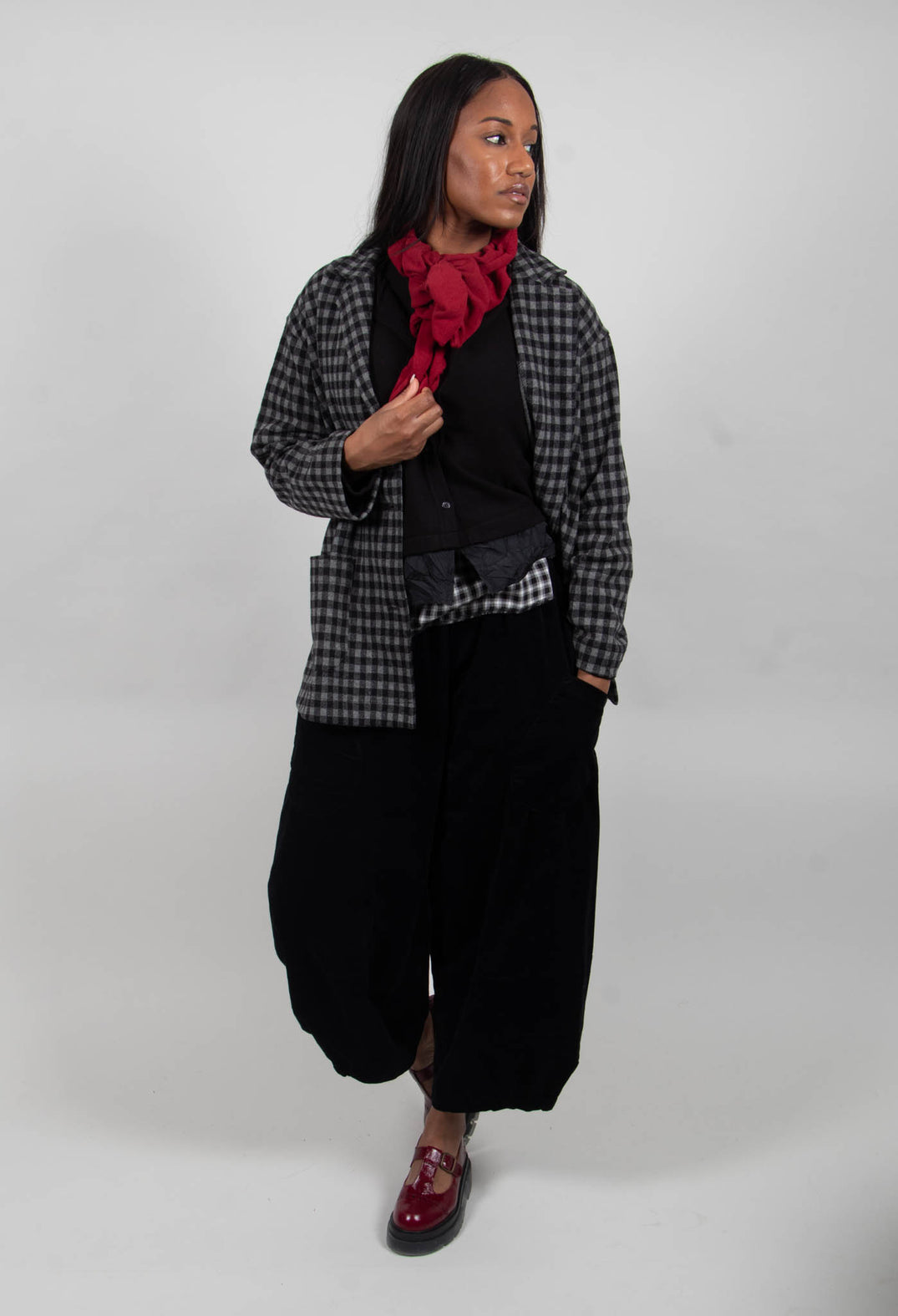 Cereale JQ Jacket in Grigio Large Check