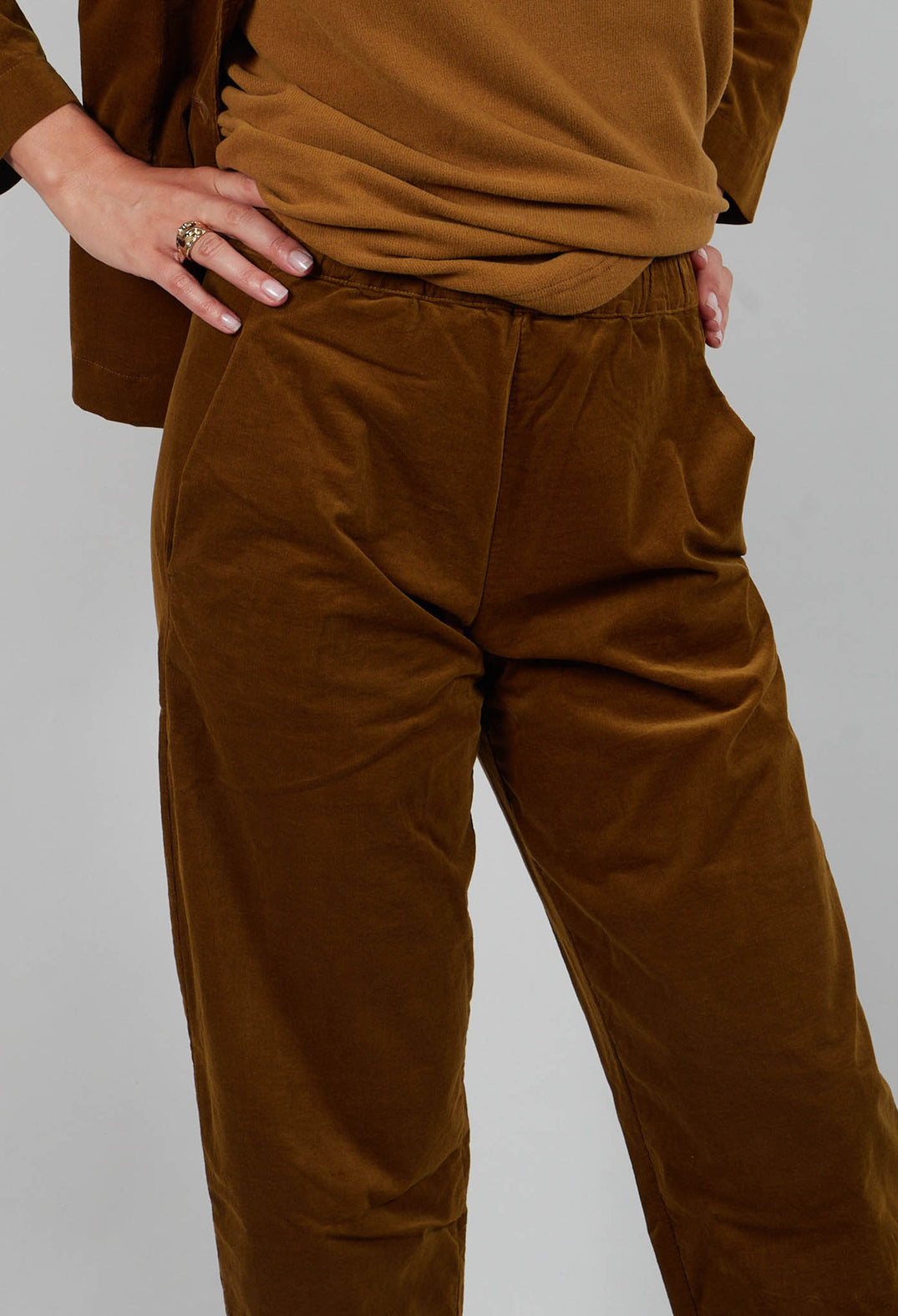 Cervo V Trousers in Caramello